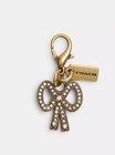 Nwt Coach Mini Do It Yourself  Crystal Bow Key Chain charm Ccx80