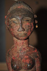 Vintage Spirit Spouse Figure Wood Painted Baule Ivory Coast West Africa