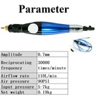 Portable Micro Ultrasonic Air Grinder Reciprocating Pneumatic File Polisher New