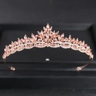 Princess Austrian Bridal Crystal Wedding Hair Tiara Crown Prom Veil Headband Us