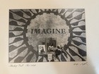    imagine    John Lennon Mosaic Strawberry Fields -1998    Framed   Signed By Artist