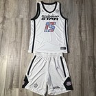 Air Jordan Mens Xl Shining Stars Aau Basketball Uniform White Jersey Nike Drifit