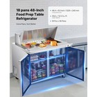 48  Commercial Refrigerated Mega Top Sandwich Prep Station Double Door W 18 Pans