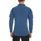 Crysully Men s Tactical Combat Shirt Long Sleeve Zip Neck Blue Size 2xl