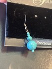 Sterling Silver Turquoise Bead Dangle Earrings Southwest Boho 1 25   