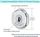 Fomissky-sisa Locking Earring Backs For Studs  2 Pairs Secure Spring Earing Back