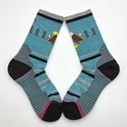 Smartwool 2 Pack Women s Hike Merino Wool Crew Socks Size M Cyan Christmas Tree