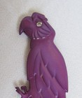 Buch   Deichmann Parrot Danish Copenhagen Denmark Purple Plastic Pin Brooch