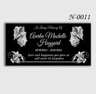 Memorial Headstone 24x12x3 4 Inches Human Grave Marker Tombstone Black Granite