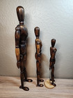 Wood Mannequin Family Spring Articulated Lay Figure Artist Model  25  20  16 