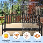Outdoor Bench Garden Bench  Weatherproof Anti-rust Heavy-duty Outside Rectangle
