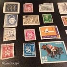 Vintage Europe Postage Stamps Animals Transport  Ephemera Scrapbook Junk Journal
