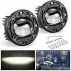 2x 3inch Yellow white Led Work Light Bar Pods Flush Mount Round Spot Fog Driving