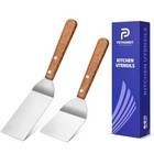 Small Metal Spatula Set mini Wooden Spatulas For Kitchen Use tiny Griddle Small