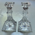 Waterford Crystal Lismore Gift 6  Tall Candlestick Candle Holder Set Square Base
