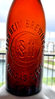 Ferdinand Heim  Crescent Moon-11 Logo Kansas City  Mo  Blob Top Quart Beer Nice 
