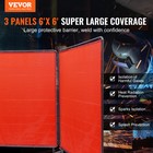 Vevor Welding Screen With Frame 3 Panel 6  X 6  Welding Curtain Screen 12 Wheels