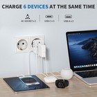 Universal Travel Adapter  International Power Plug Adapter With 3 Usb-c And 2   