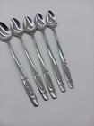 5 Vtg Oneida Rose Pendant 7 5 8  Iced Tea Spoons Stainless Ohsrop Discontinued