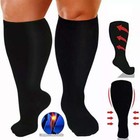 Plus Size Compression Socks 20-30 Mmhg For Men Women Medical Stockings S-4xl New