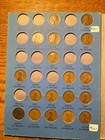 70 Coin Partial Set 1909  1940 Lincoln Wheat Penny Album Whitman Folder Lot  201
