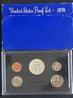 1970-s Us Mint Proof Set 5 Coins Key Date 40  Silver Half Dollar 