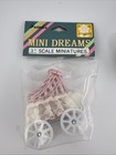 Vintage Dollhouse Baby Stroller   Rocking Wood Bassinet Crib Miniature Furniture