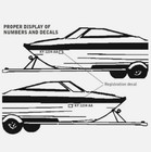 Set Of Boat Pontoon Registration Numbers 3  Lettering Vinyl Boat Jetski Decals