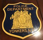 Police Yonkers 3d Routed Carved Wood Patch Plaque Sign Custom Carved