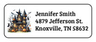 30 Personalized Halloween Haunted House Return Address Labels Stickers Tags