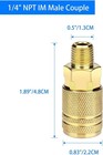2-pack 1 4  Brass Quick Connect Air Fittings For Air Compressors   Tools