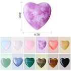 12 Pcs Natural Heart Crystals Shaped Healing Stones Crystal Palm 0 8 Inch Nat   