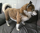 Hansa Lifelike Dog Husky Statue Figure Stuffed Life Size Plush Animal Xl