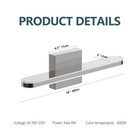 Led 16 Inch Vanity Light Bar Bathroom Mirror Chrome Wall Sconce Dimmable Fixture