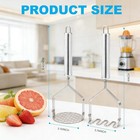 2pcs Potato Masher Set  Stainless Steel Smasher Kitchen Tools For Perfect Mashed