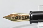 Conway Stewart 100 Black  W 18k Custom Italic Cursive Nib Medium  Very Smooth