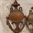 Vintage antique Solid Brass Door Knockers W mounting Screws Set Of 2