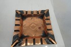 Vintage Ashtray  Hand Made Aztec Inca Hand Hammered Manteca Hand Made 12  Copper