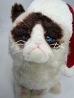 Gund Grumpy Cat 4046544 Christmas With Santa Clause Hat Plush Kitty - 10  Tall