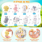 32pcs Miniature Resin Rabbits Easter Bunny Figurines Cute Tiny Bunnies Rabbits A