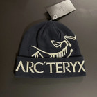 Arc teryx Bird Word Toque Beanie Black Beige Merino Wool Winter Hat Nwt