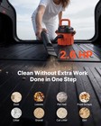 Vevor 2 6 Gal Shop Wet Dry Vacuum 2 5hp Portable 800w With Nozzles For Jobsite