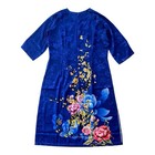 Thanh App Royal Blue Ao Dai Vietnamese Long Tunic Outfit Women s Size Xl