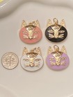 Lot Of 4 Chanel Zipper Pull Button Charms