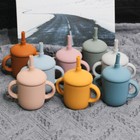 New Design Baby Feeding Cup Straw Water Bottle Sippy Cup Silicone Baby Learning 
