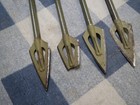 4 Vintage Shakespeare Fiberglass Arrows With Bear Razorheads 45 Lb Spine 28 