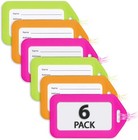Luggage Tags Neon  6 Pk  Bag Tag For Baggage  Suitcase Tags Bulk