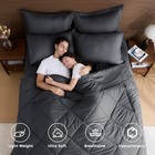 Hevumyi 7-piece Queen Comforter Set  Dark Grey Bed In A Bag Dark Gray