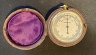 Antique English Pocket Barometer With Case Working Condition Vintage