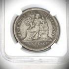 Guatemala Coin 1 Peso 1894 Commemorative Silver 600 Hard Case